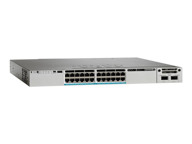 Cisco Catalyst 3850-24XU-E - Switch - L3 - Managed - 24 x 10/100/1000 (UPOE) - desktop, rack-mountable - UPOE (580 W) - refurbished