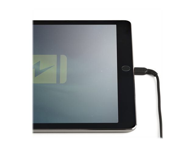 StarTech.com 15cm(6 in) Durable Black USB-A to Lightning Cable, Heavy Duty Rugged Aramid Fiber USB Type A to Lightning Charger/Sync Power Cord, Apple MFi Certified iPad/iPhone 12 Pro Max - iPhone 7/8/11/11 Pro (RUSBLTMM15CMB) - Lightning cable - USB male to Lightning male - 15 cm - black