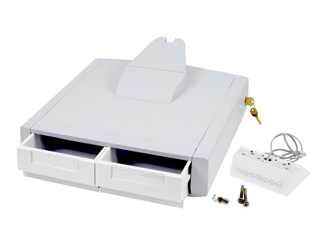 Ergotron StyleView Primary Double Drawer - Mounting component (drawer module) - lockable - grey, white - cart mountable