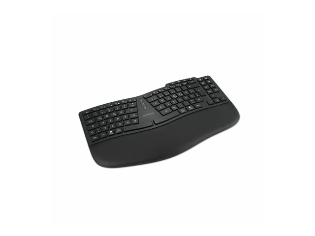 Kensington Pro Fit Ergo KB675 EQ - Keyboard - rechargeable - TKL - wireless - 2.4 GHz, Bluetooth - QWERTZ - German - black