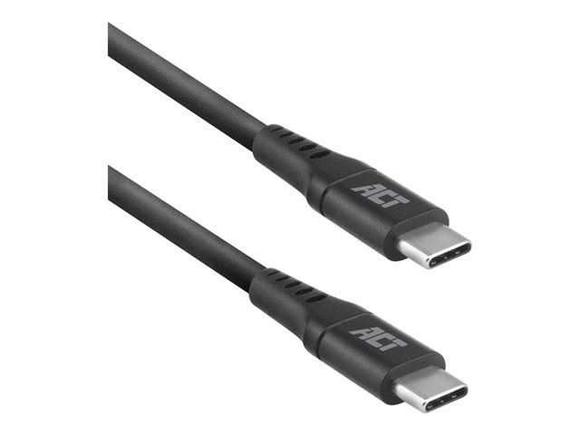 USB-kabel - 24 pin USB-C (M) naar 24 pin USB-C (M) - USB 3.2 Gen 1 - 20 V - 3 A - 1 m - gegevens en opladen, USB C-voeding (60 W) - zwart