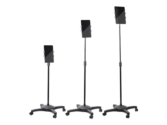 StarTech.com Mobile Tablet Stand w/ Lockable Wheels, Height Adjustable Cart, Universal Rolling Floor Stand for Tablets from 7-11in, Portable Tablet Stand w/ Detachable Tablet Holder, TAA - Ergonomic Tablet Stand - Cart - for tablet - screen size: 7\"-