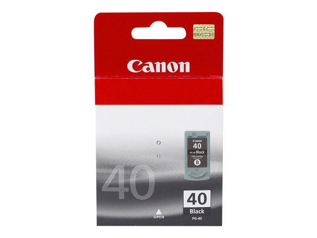 Canon PG-40BK - 16 ml - High Yield - pigmented black - original - ink cartridge - for FAX JX210, PIXMA iP1800, iP1900, iP2600, MP140, MP190, MP210, MP220, MP470, MX300, MX310