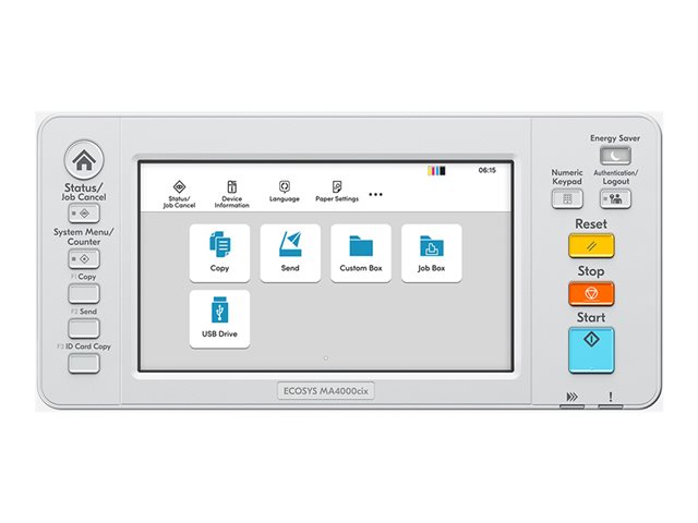 Kyocera ECOSYS MA4000CIX - Multifunction printer - colour - laser - Legal (216 x 356 mm)/A4 (210 x 297 mm) (original) - A4/Legal (media) - up to 40 ppm (copying) - up to 40 ppm (printing) - 250 sheets - USB 2.0, Gigabit LAN, USB host