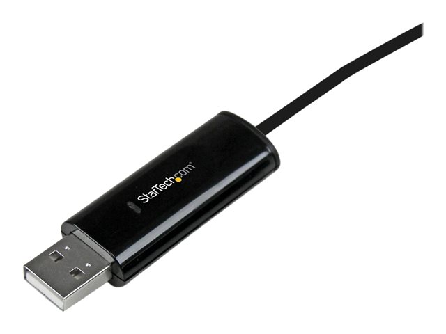 StarTech.com 2 Port USB Keyboard Mouse Switch Cable w/ File Transfer for PC and Mac® - USB File Transfer Cable - Dual Port USB KM Switch (SVKMS2) - Direct connect adapter - USB 2.0 - USB 2.0 - black
