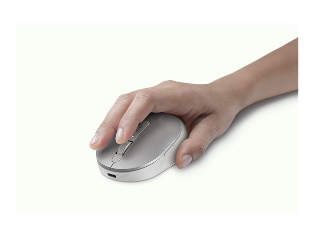 Dell Premier MS7421W - Mouse - optical - 7 buttons - wireless - 2.4 GHz, Bluetooth 5.0 - platinum silver - with 3 years Next Business Day Advanced Exchange Service