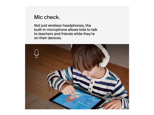 Belkin SoundForm Mini - Headphones with mic - on-ear - Bluetooth - wireless, wired - 3.5 mm jack - white