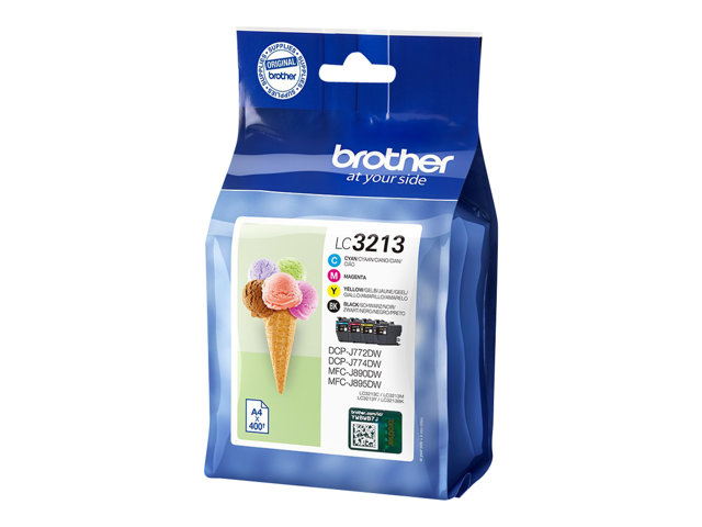 Brother LC3213 Value Pack - 4-pack - black, yellow, cyan, magenta - original - ink cartridge - for Brother DCP-J772DW, DCP-J774DW, MFC-J890DN, MFC-J890DW, MFC-J890DWN, MFC-J895DW