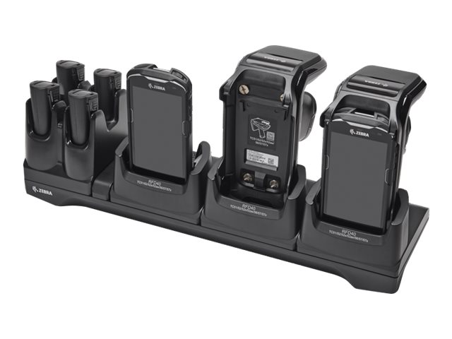 RFD403 DEVICE SLOTS/4 TOASTER SLOTS CHARGE ONLY CRADLE W/SUPPORT FOR TC51/52/52X/52AX/56/57/57X.REQUIRES POWER SUPPLYPWR-BGA12V108W0WWDC LINE CORDCBL-DC-382A1-01AND COUNTRY SPECIFIC LINE CORD.