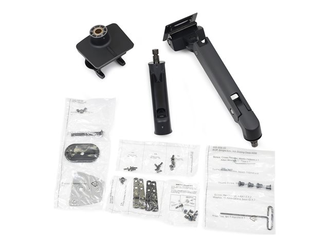 Ergotron HX - Mounting kit (articulating arm, desk clamp mount, extender arm, grommet mount, pivot) - Constant Force Technology - for LCD display/ curved LCD display - matte black - screen size: up to 49\"