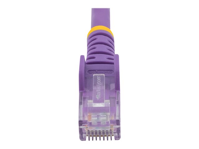 StarTech.com 50cm CAT6 Ethernet Cable, 10 Gigabit Snagless RJ45 650MHz 100W PoE Patch Cord, CAT 6 10GbE UTP Network Cable w/Strain Relief, Purple, Fluke Tested/Wiring is UL Certified/TIA - Category 6 - 24AWG (N6PATC50CMPL) - Network cable - RJ-45 (M) to RJ-45 (M) - 50 cm - UTP - CAT 6 - snagless, stranded - purple
