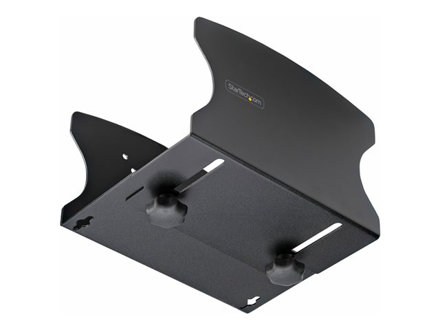 StarTech.com PC Wall Mount Bracket, For Desktop Computers Up To 40lb, Toolless Width Adjustment 1.9-7.8in (50-200mm), Heavy-Duty Steel, CPU Tower/Case Shelf/Holder, Includes Mounting Hardware and Spacers (2NS-CPU-WALL-MOUNT) - Desktop to wall/monitor