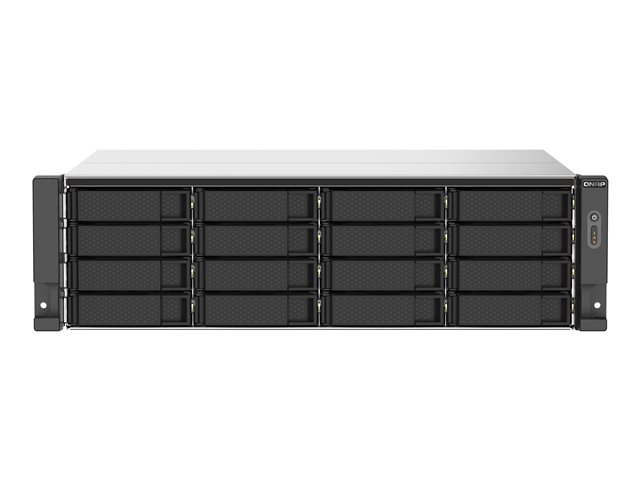 QNAP TS-1673AU-RP - NAS server - 16 bays - rack-mountable - SATA 6Gb/s - RAID RAID 0, 1, 5, 6, 10, JBOD, 5 hot spare, 6 hot spare, 10 hot spare - RAM 16 GB - Gigabit Ethernet / 2.5 Gigabit Ethernet - iSCSI support - 3U