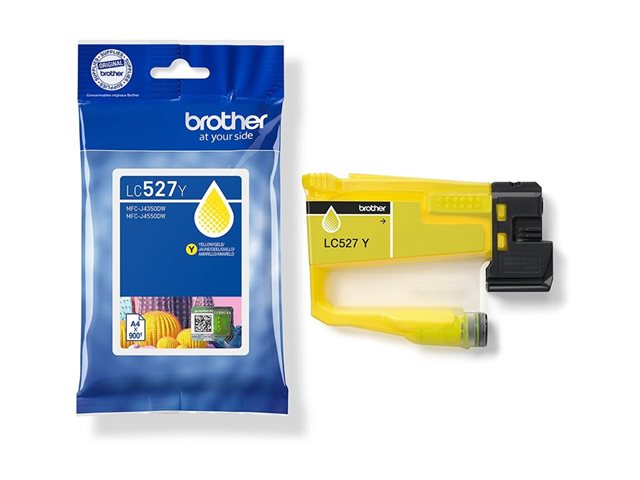 Brother LC527Y - Yellow - original - pillow pack - ink cartridge - for Brother MFC-J4350DW, MFC-J4550DW