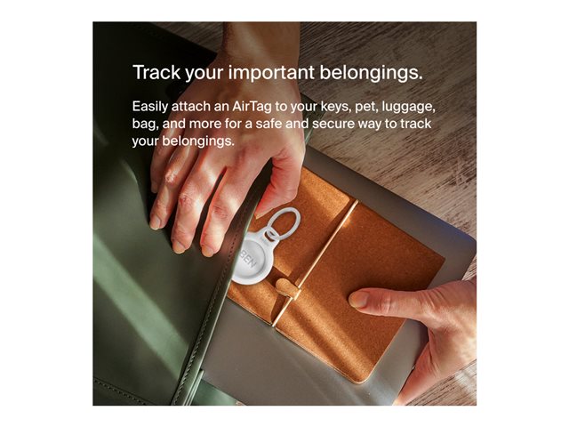 Belkin Secure Holder with Keyring for AirTag - White