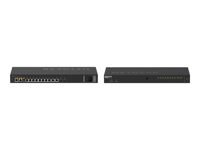 NETGEAR AV Line M4250-10G2F-PoE+ - Switch - L3 - Managed - 10 x 10/100/1000 (8 PoE+) + 2 x Gigabit SFP - side to side airflow - rack-mountable - PoE+ (125 W)