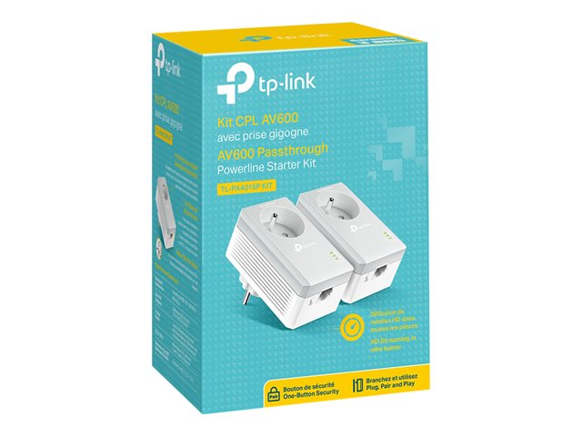 TP-Link TL-PA4015PKIT - Powerline adapter kit - HomePlug AV (HPAV) - wall-pluggable (pack of 2)