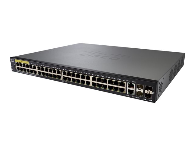 Cisco Small Business SF350-48MP - Switch - L3 - Managed - 48 x 10/100 (PoE+) + 2 x 10/100/1000 + 2 x combo Gigabit SFP - rack-mountable - PoE+ (740 W)