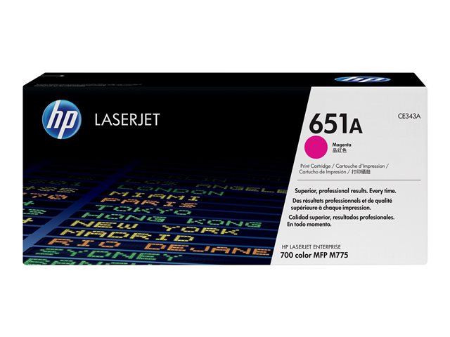HP 651A - Magenta - original - LaserJet - toner cartridge (CE343A) - for Color LaserJet Enterprise MFP M775dn, MFP M775f, MFP M775z, MFP M775z+
