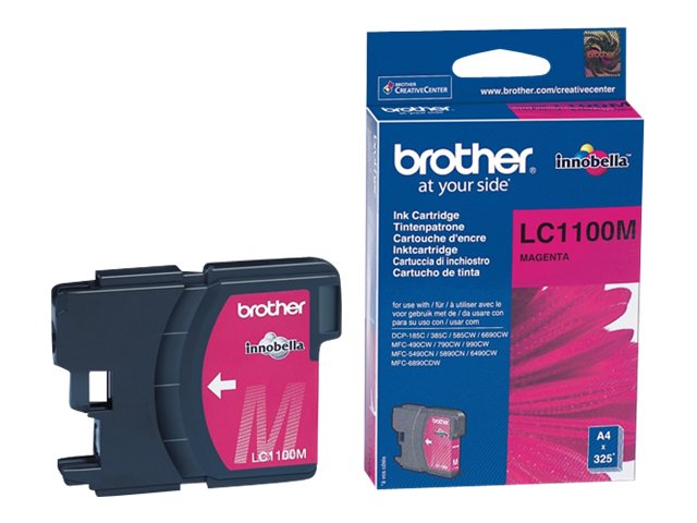 Brother LC1100M - Magenta - original - ink cartridge - for Brother DCP-185, 385, 395, 585, J715, MFC-490, 5490, 5890, 5895, 6890, 790, 795, 990, J615