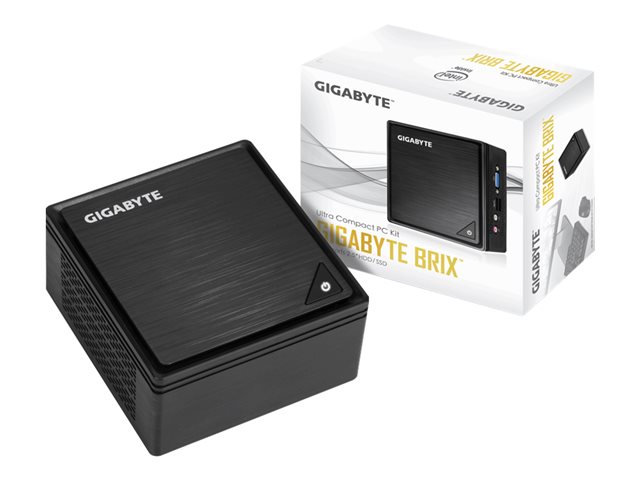 Gigabyte BRIX GB-BPCE-3350C (rev. 1.0) - Barebone - Ultra Compact PC Kit 1 x Celeron N3350 / up to 2.4 GHz - RAM 0 GB - HD Graphics 500 - Gigabit Ethernet