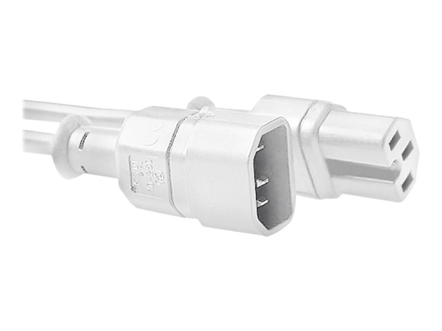 POWERCORD C14-C15 WH 2.00M. 1 stk
