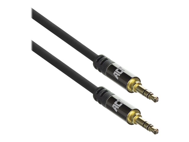 Audiokabel - mini-phone stereo 3.5 mm male naar mini-phone stereo 3.5 mm male - 3 m - beschermd - zwart