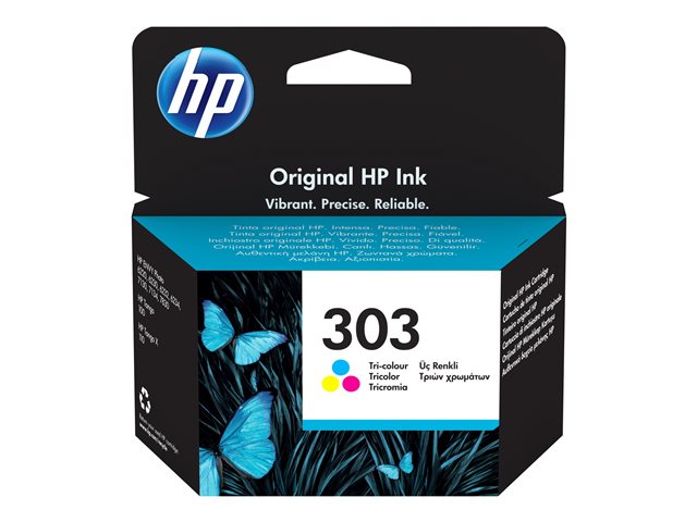 HP 303 - 4 ml - colour (cyan, magenta, yellow) - original - ink cartridge - for ENVY Photo 62XX, Photo 71XX, Photo 78XX, ENVY Inspire 72XX, 79XX, Tango, Tango X