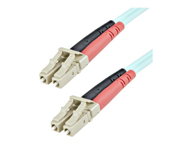 StarTech.com 1m (3ft) LC/UPC to LC/UPC OM3 Multimode Fiber Optic Cable, Full Duplex 50/125Âµm Zipcord Fiber Cable, 100G Networks, LOMMF/VCSEL, u003c0.3dB Low Insertion Loss - LSZH Fiber Patch Cord - Patch cable - LC multi-mode (M) to LC multi-mode (M) -