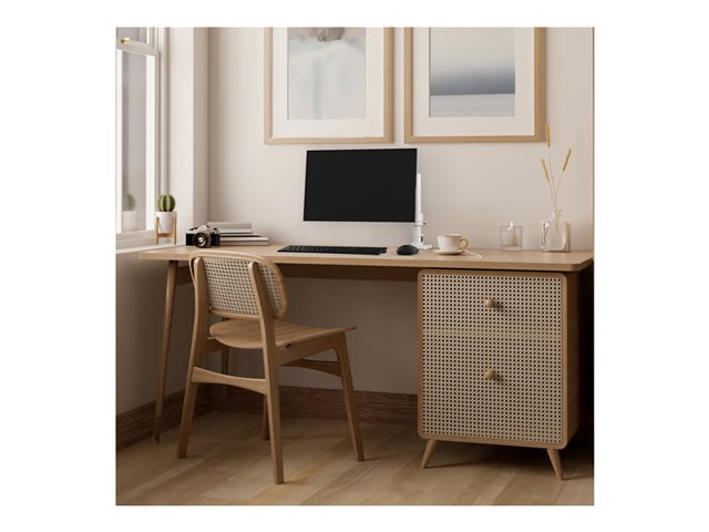 Ergotron NX - Mounting kit (arm assembly, attachment hardware, base, pole, pivot) - for Monitor - white - screen size: up to 34\" - desk-mountable