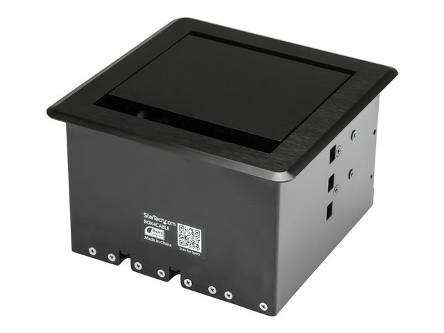 StarTech.com Conference Table Cable Management Box - Table Top - Conference Room AV - Conference Table Connectivity Box (BOX4CABLE) - Cable management box - black