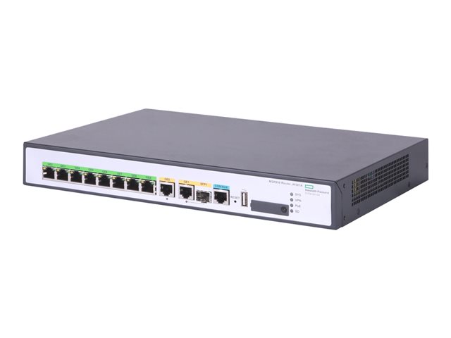 HPE FlexNetwork MSR958 PoE - Router 8-port switch - 1GbE - WAN ports: 2 - - rack-mountable