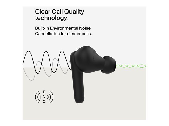 Belkin SoundForm Rhythm - True wireless earphones with mic - in-ear - Bluetooth - black