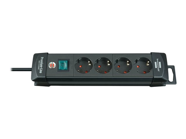 Brennenstuhl Stekkerdoos Premium-Line 4-voudig 1.8m - Zwart