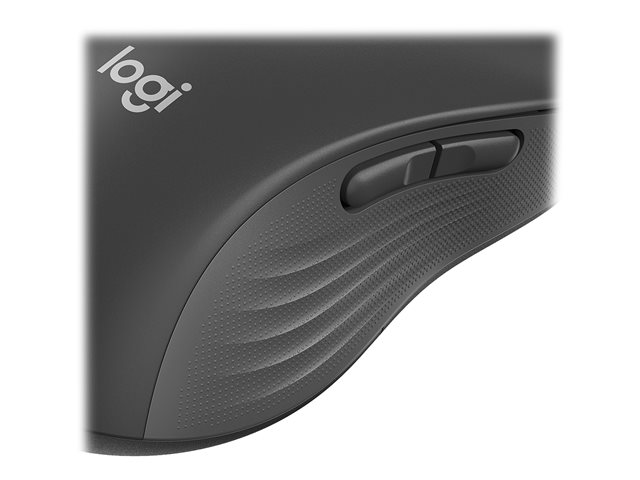 Logitech Signature M650 L LEFT - Mouse - large size - left-handed - optical - 5 buttons - wireless - 2.4 GHz, Bluetooth - Logitech Logi Bolt USB receiver - graphite