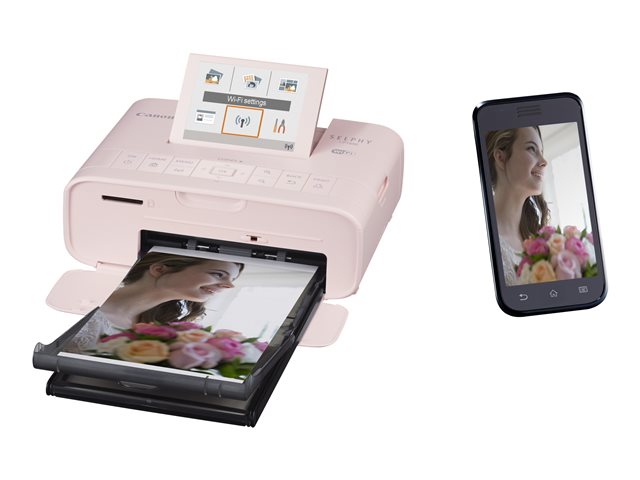 Canon SELPHY CP1300 - Printer - colour - dye sublimation - 100 x 148 mm up to 2.2 prints/min (colour) - USB, USB host, Wi-Fi - pink