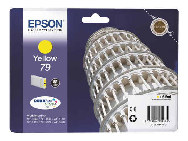 Epson 79 - 6.5 ml - yellow - original - ink cartridge - for WorkForce Pro WF-4630DWF, WF-4640DTWF, WF-5110DW, WF-5190DW, WF-5620DWF, WF-5690DWF