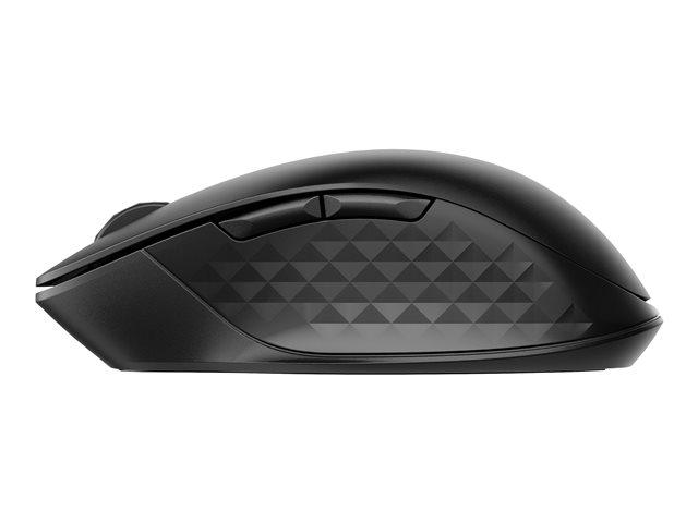 HP 430 - Mouse - ergonomic - multi-device - right and left-handed - 5 buttons - wireless - Bluetooth 5.0, 2.4 GHz - USB wireless receiver - jet black - for HP 21, 22, 24, 27, Laptop 14, 15, 17, Pavilion 24, 27, 32, TP01, Pavilion Laptop 15