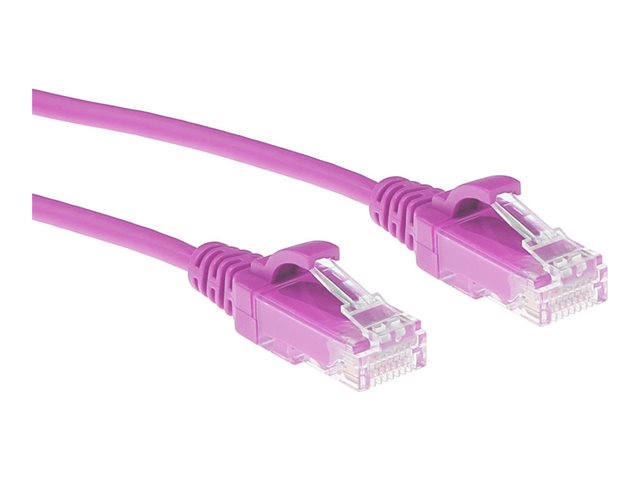 ACT Roze 0 5 meter LSZH U/UTP CAT6 datacenter slimline patchkabel snagless met RJ45 connectoren