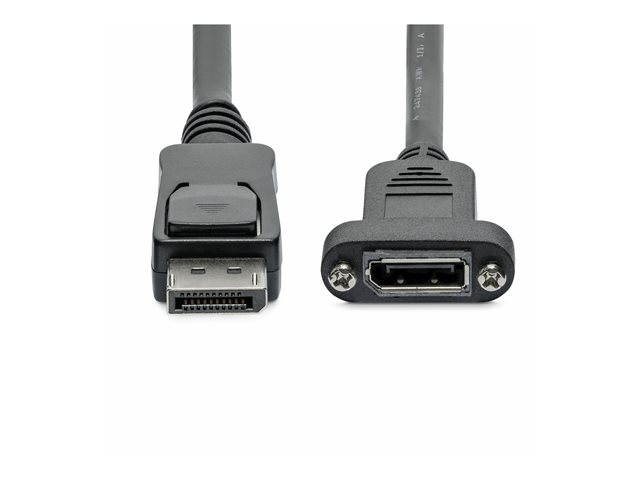 StarTech.com 3 ft. (0.9 m) Displayport Male to Female Cable - Mounting - Latched Connectors - DisplayPort - DP Monitor Cable (DPPNLFM3) - DisplayPort cable - DisplayPort (M) to DisplayPort (F) - 91.4 cm - latched, molded - black - for P/N: CDP2DP141M