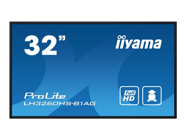 iiyama ProLite LH3260HS-B1AG - 32\" Diagonal Class (31.5\" viewable) LED-backlit LCD display - digital signage - with built-in SoC media player - 1080p 1920 x 1080 - edge-lit - black, matte finish