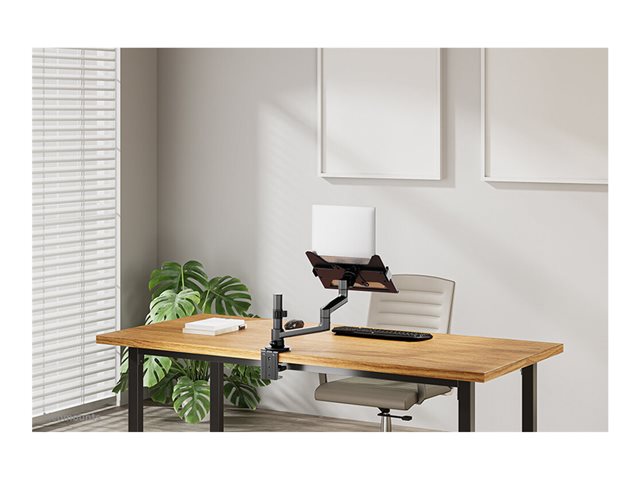 Neomounts DS20-425BL1 - Mounting kit (articulating arm) - full-motion - for notebook - steel - black - screen size: 11.6\"-17.3\" - desk-mountable