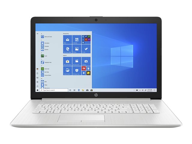 HP 17-by3060nb - Core i3 1005G1 / 1.2 GHz - Win 10 Home 64-bit - 8 GB RAM - 256 GB SSD NVMe - 17.3\" IPS 1920 x 1080 (Full HD) - UHD Graphics - Bluetooth, Wi-Fi - natural silver, IMR cover and keyboard frame finish with vertical brushing pattern, pain