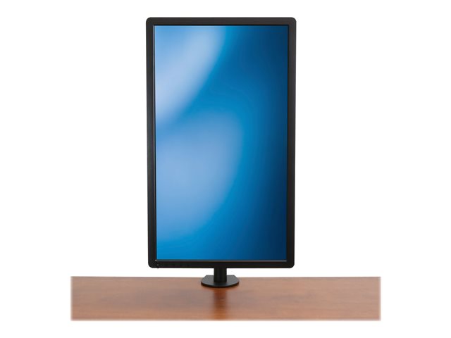 StarTech.com Desk Mount Monitor Arm for up to 34\" VESA Compatible Displays, Articulating Pole Mount with Single Monitor Arm, Ergonomic Height Adjustable, Desk Clamp or Grommet, Black - Small Footprint Design (ARMPIVOTB) - Adjustable arm - for LCD display - steel - screen size: 34\" - for P/N: ARMSTSLG