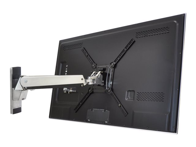 Ergotron Interactive Arm VHD - Mounting kit (articulating arm, VESA adapter, wall mount bracket) - Constant Force Technology - for LCD display - aluminium - black trim, polished aluminium - screen size: 40\"-63\"