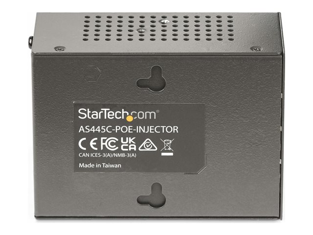 StarTech.com 4-Port Multi-Gigabit PoE++ Injector, 5/2.5G Ethernet (NBASE-T), PoE/PoE+/PoE++ (802.3af/802.3at/802.3bt), 160Watts Power Budget, Wall/DIN Rail Mountable - Unmanaged, For IP Cameras/Wireless APs/POSs (AS445C-POE-INJECTOR) - PoE injector (