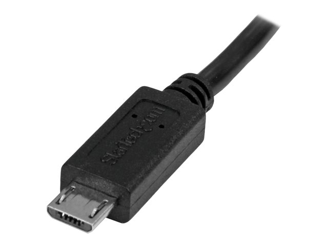 StarTech.com 0.5m 20in Micro-USB Extension Cable - M/F - Micro USB Male to Micro USB Female Cable (USBUBEXT50CM) - USB extension cable - Micro-USB Type B (M) to Micro-USB Type B (F) - USB 2.0 - 50 cm - black