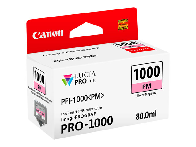 Canon PFI-1000 PM - 80 ml - photo magenta - original - ink tank - for imagePROGRAF PRO-1000