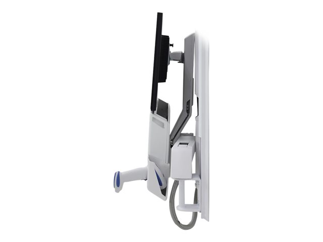 Ergotron StyleView - Mounting kit (mouse holder, wrist rest, barcode scanner holder, VESA adapter, wall mount bracket, keyboard tray, flat horizontal surface base, adjustable monitor arm, track mount bracket kit, slide-out mouse tray) - for LCD display / PC equipment - sit-stand combo arm with worksurface - aluminium, high-grade plastic - white - screen size: up to 24\" - wall-mountable