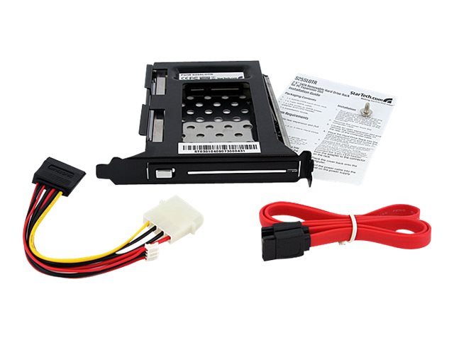 StarTech.com 2.5in SATA Removable Hard Drive Bay for PC Expansion Slot - Storage bay adapter - black - S25SLOTR - Storage bay adapter - black